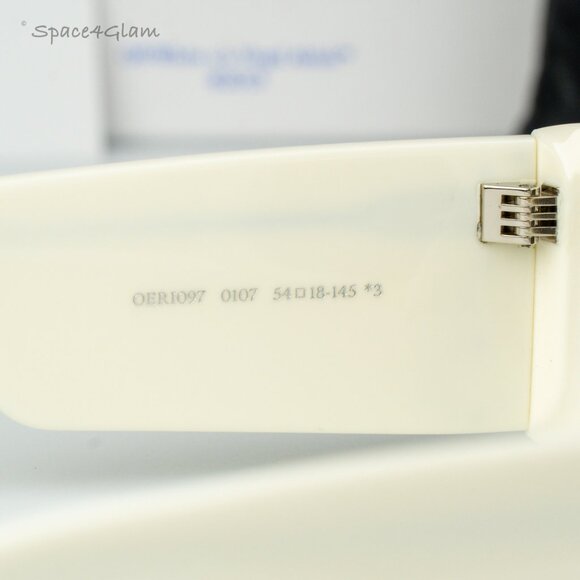 Off-White Women Sunglasses White Grey Square OERI097 MILANO 0107 NEW AUTHENTIC - Picture 5 of 10